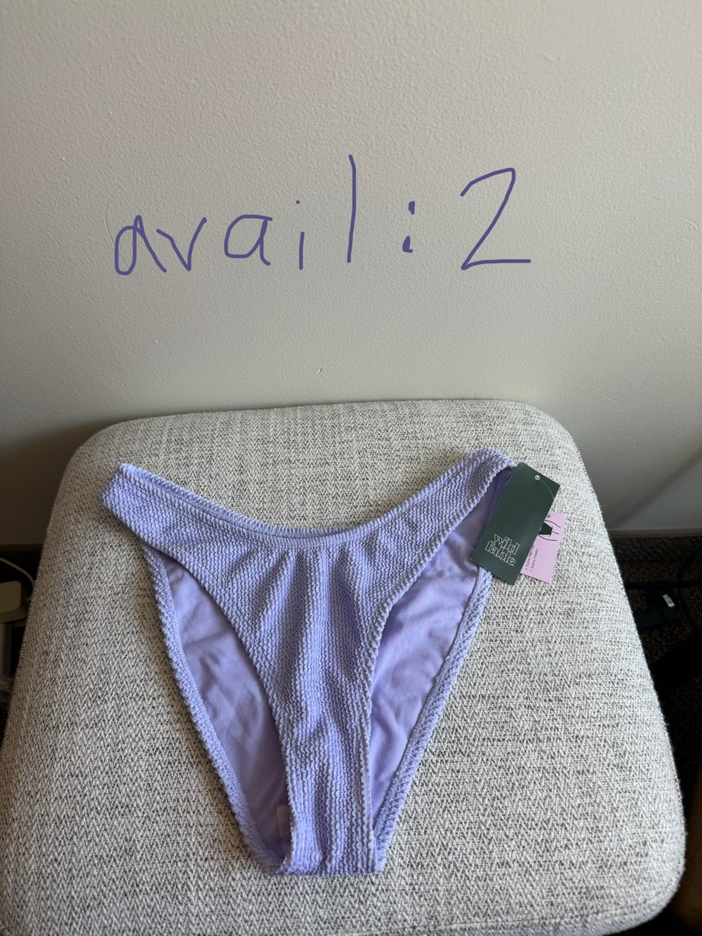 wild fable Lilac Textured Bikini Bottoms
